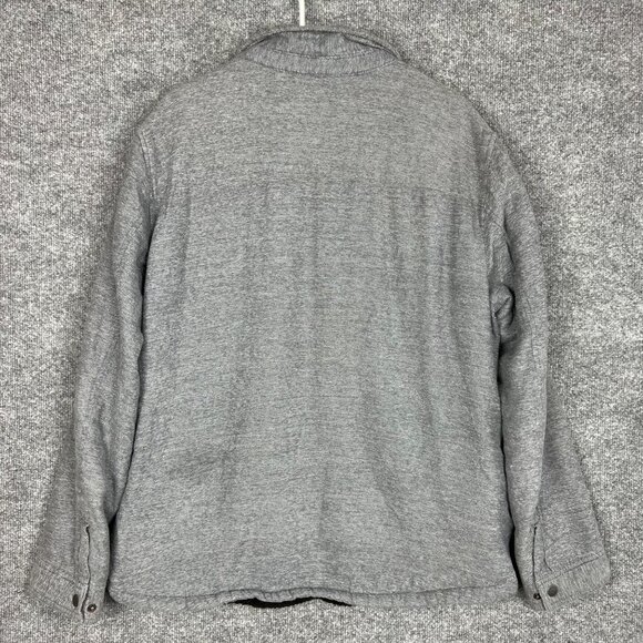 Levi's Strauss‎ Sherpa Lined Button Shirt Jacket Men Size L Long Sleeve Gray - Picture 3 of 10